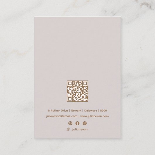 ホログラフィエレガントックオーラアーチジュエリーディスプレイ 名刺 (裏面)