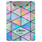ホログラフィエレガントックカラフルスケッチブック クリップボード (正面)