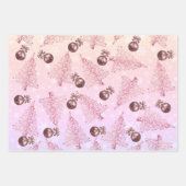 ホログラフィエレガントッククリスマスパターン ラッピングペーパーシート (正面3)