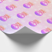 ホログラフィエレガントッククリスマス装飾パターン ラッピングペーパー (角)