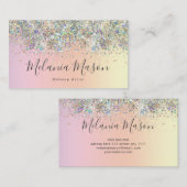 ホログラフィエレガントックグリッターネイルアーティスト美しい 名刺 (正面/裏面)