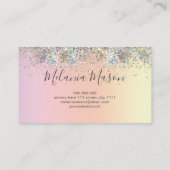 ホログラフィエレガントックグリッターネイルアーティスト美しい 名刺 (裏面)