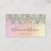 ホログラフィエレガントックグリッターネイルアーティスト美しい 名刺 (正面)