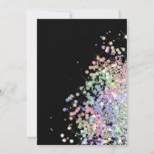 ホログラフィエレガントックグリッターブモダンラック 招待状 (裏面)