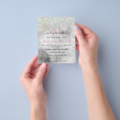 ホログラフィエレガントックグリッターメイクアップアーティストシルバー チラシ (手)