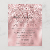 ホログラフィエレガントックグリッターメイクアップアーティストピンク チラシ (裏面)