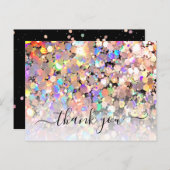 ホログラフィエレガントックグリッターメイクアップアーティストブラック ポストカード (正面/裏面)