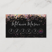 ホログラフィエレガントックグリッターメイクアップアーティストブラック ロイヤリティカード (正面)