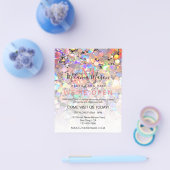 ホログラフィエレガントックグリッターメイクアップアーティストブラックFl チラシ (シングル)