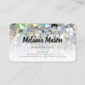 ホログラフィエレガントックグリッターメイクアップアーティストユニーク 名刺 (裏面)