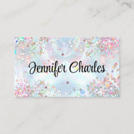 ホログラフィエレガントックグリッターメイクアップアーティスト 名刺