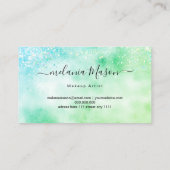 ホログラフィエレガントックグリッターメイクアップアーティストSilver B 名刺 (裏面)