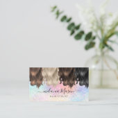 ホログラフィエレガントックグリッター美容師カラフル 名刺 (スタンド正面)