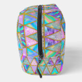 ホログラフィエレガントックトレンディーフェイク金ゴールド幾何学的 ドップキット (右)