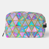 ホログラフィエレガントックトレンディーフェイク金ゴールド幾何学的 ドップキット (裏面)