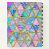 ホログラフィエレガントックトレンディーフェイク金ゴールド幾何学的 ノートブック (裏面)