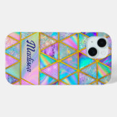 ホログラフィエレガントックトレンディーフェイク金ゴールド幾何学的 Case-Mate iPhoneケース (裏面 (横))