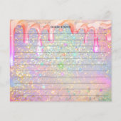 ホログラフィエレガントックドリップ金ゴールドグリッターレシピカード (裏面)