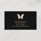 ホログラフィエレガントックバタフライスパークルスクリプト 名刺 (裏面)