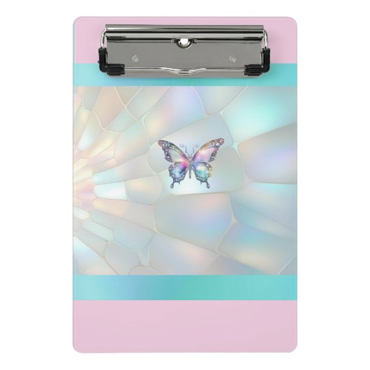 ホログラフィエレガントックバタフライミニクリップボード ミニクリップボード (正面)