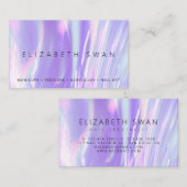 ホログラフィエレガントックパープルパステル名刺 名刺 (正面/裏面)