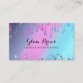 ホログラフィエレガントックラッシュ美しいサロンカード 名刺 (正面)