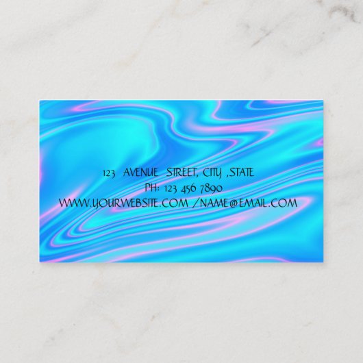 ホログラフィエレガントックロータスヨガインストラクター 名刺 (裏面)