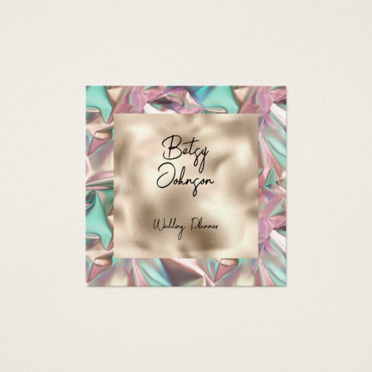 ホログラフィエレガントック及びパール箔の名刺 (正面)