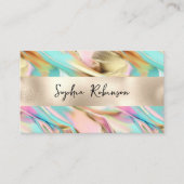 ホログラフィエレガントック及びパール箔の名刺 割引カード (正面)