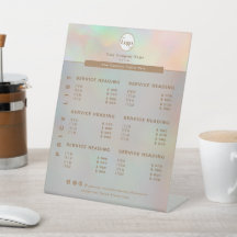 ホログラフィエレガントック美容業者向けサービス価格表