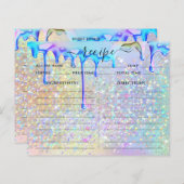 ホログラフィエレガントック金ゴールドグリッター駆動レシピカード (正面/裏面)