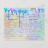 ホログラフィエレガントック金ゴールドグリッター駆動レシピカード (正面)