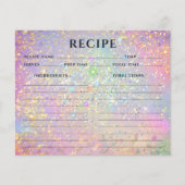 ホログラフィエレガントック金ゴールドピンクグリッターレシピカード (正面)