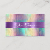 ホログラフィエレガントック&パープルメタル名刺 割引カード (正面)