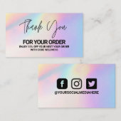 ホログラフィエレガントックinstagram割引 名刺 (正面/裏面)