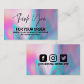 ホログラフィエレガントックinstagram割引 名刺 (正面/裏面)