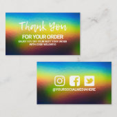 ホログラフィエレガントックinstagram割引 名刺 (正面/裏面)