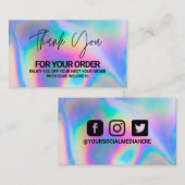 ホログラフィエレガントックinstagram割引 名刺 (正面/裏面)