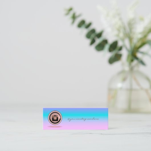 ホログラフィエレガントックInstagram Social スキニー名刺 (スタンド正面)