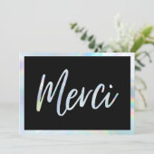 ホログラフィエレガントックMerciカスタムサンキューカード 招待状 (スタンド正面)