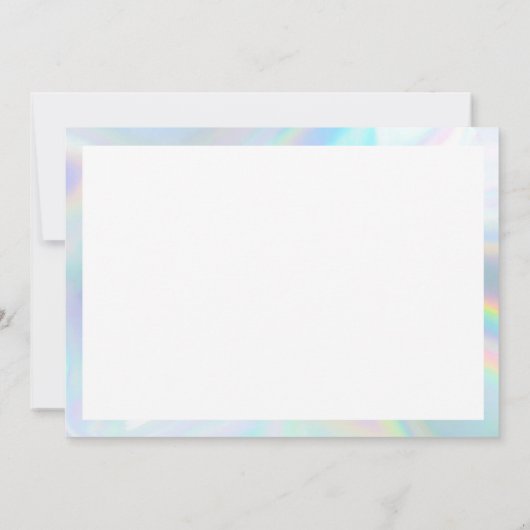 ホログラフィエレガントックMerciカスタムサンキューカード 招待状 (裏面)