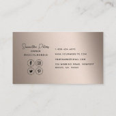 ホログラフィエレガントモダンック書道スタイリスト 名刺 (裏面)