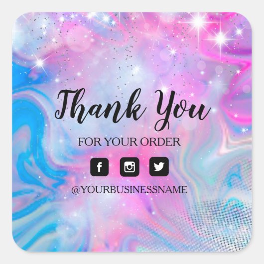 ホログラフィエレガントーUnicornシール スクエアシール (正面)