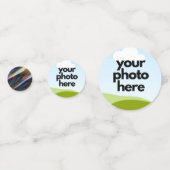 ホログラフィカスタムックアクセント付きフォト紙吹雪 コンフェッティ (裏面)