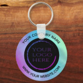 ホログラフィカスタムック会社のロゴキーチェーン キーホルダー (正面)