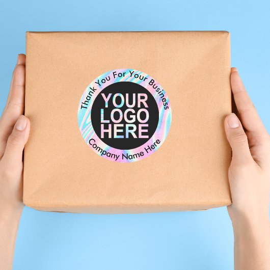 ホログラフィカスタムック抽象芸術ロゴ文字 ラウンドシール