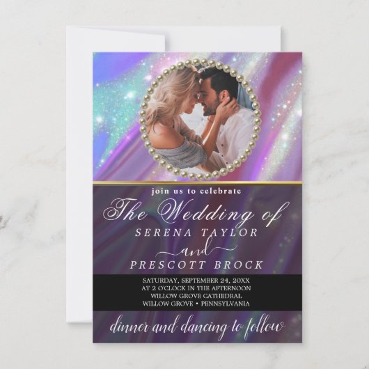 ホログラフィカスタムック結婚式招待状 招待状 (正面)