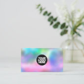 ホログラフィカスタムック虹彩色ロゴアート 名刺 (スタンド正面)