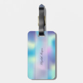 ホログラフィカッコいいック、モノグラムパーソナライズされたー ラゲッジタグ (裏面縦)
