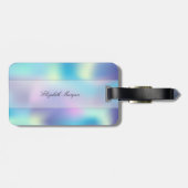ホログラフィカッコいいック、モノグラムパーソナライズされたー ラゲッジタグ (裏面横)